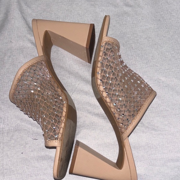 Open Edit Women's Beige Mesh Sandals - Picture 4 of 6